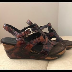 Donald J Pliner croc wedge